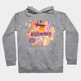 BEAUTIFUL WORDSMITH HALLOWEEN WITH SKULL AND SPIDER WITH FEATHERS AND FLOWERS Hoodie